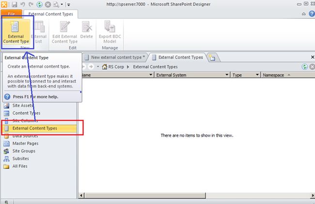 External Content types